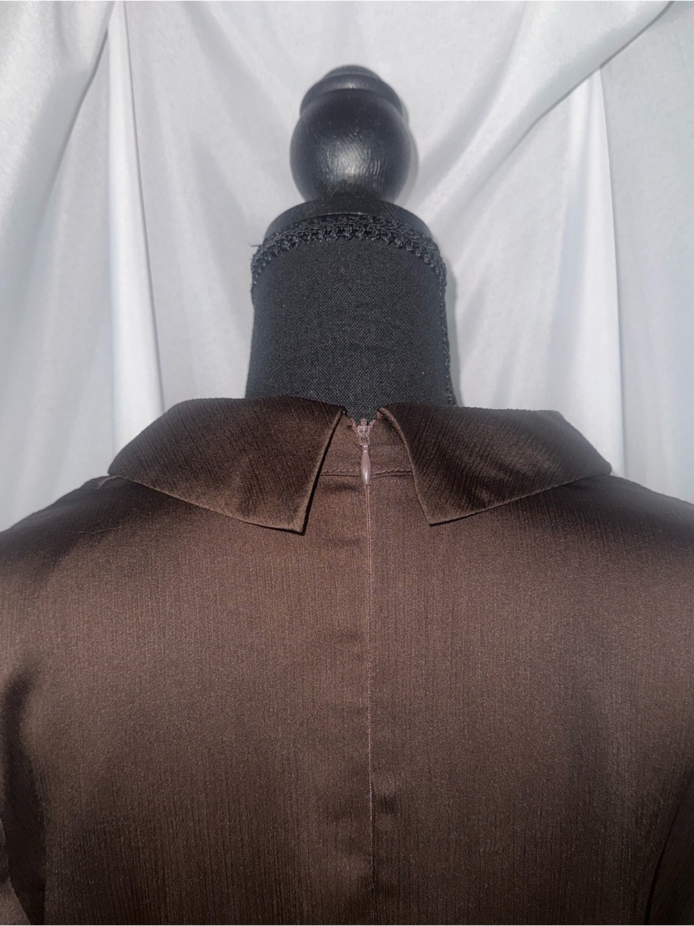 bebe Brown Wrap Ruffle Long-Sleeve Romper Dress - Picture 8 of 12